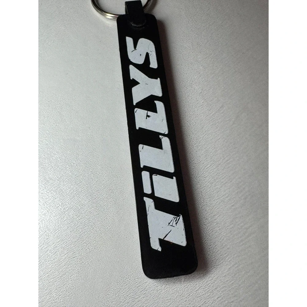Tillys Black White Logo Keychain Charm Keyring Accessory‎